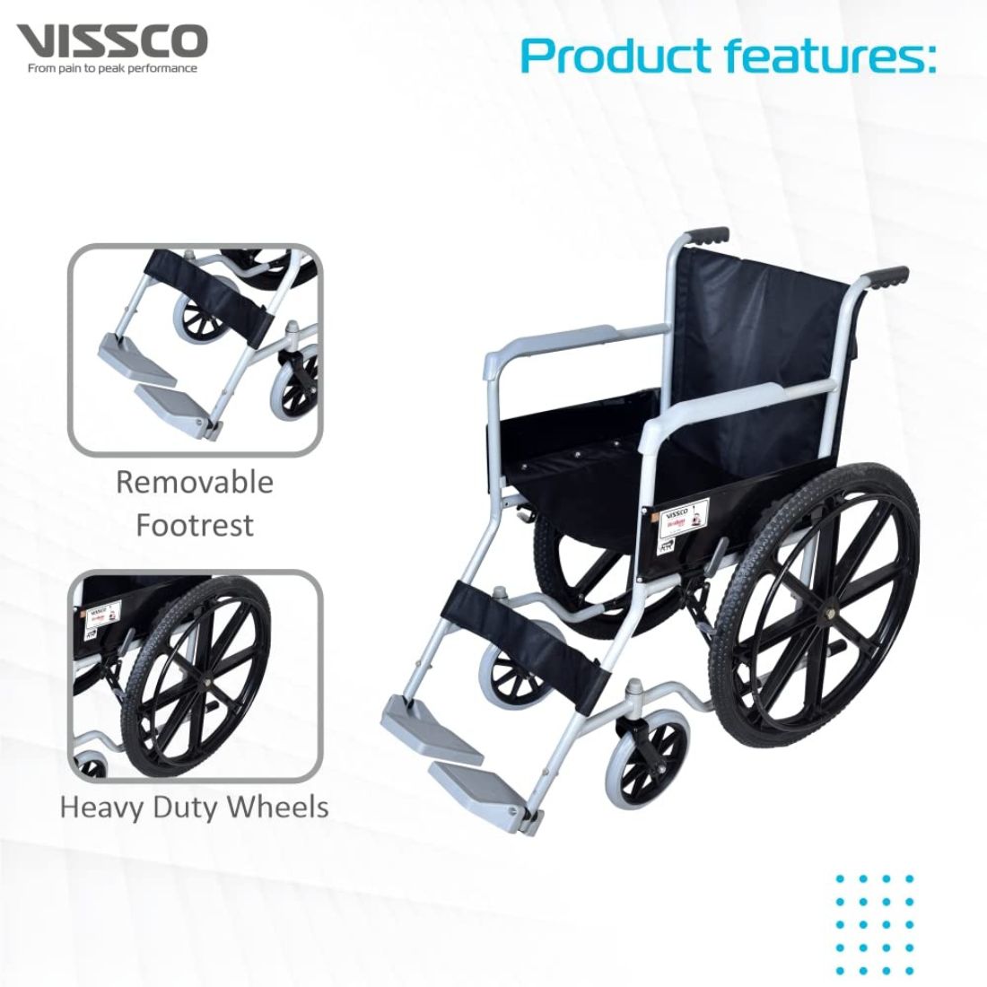 Vissco Rodeo Veer Mag Wheel (Wheelchair)