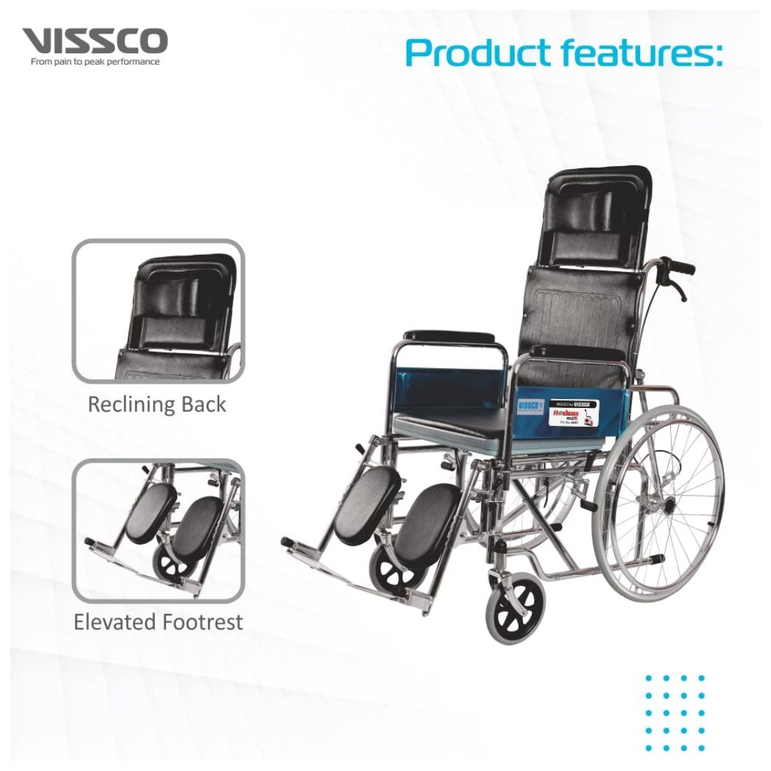 Vissco Rodeo Ext Reclining Wheelchair with Spoke Wheel