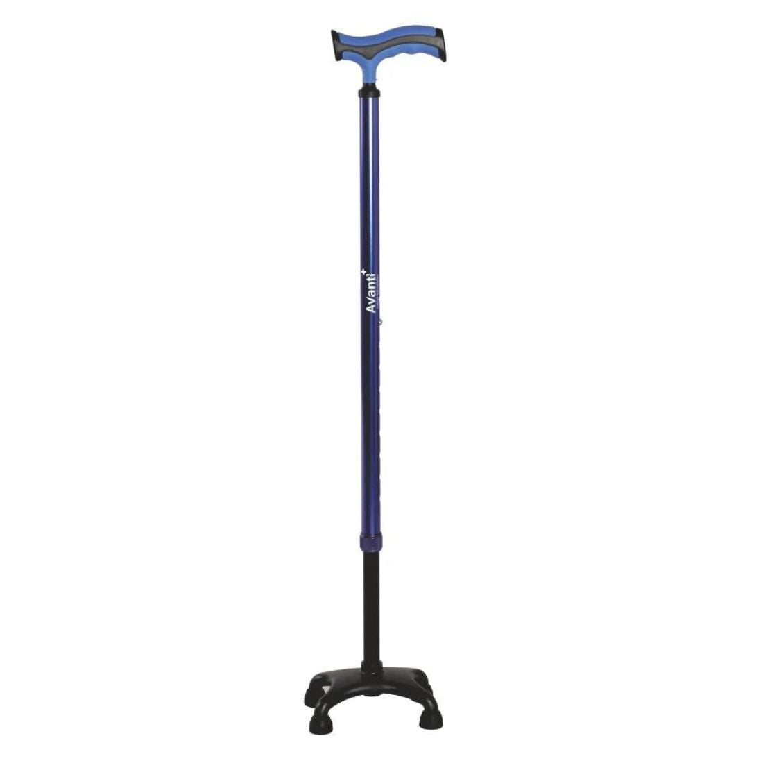 Vissco Avanti Plus - T Shape Aluminum Quadripod Stick (Blue)